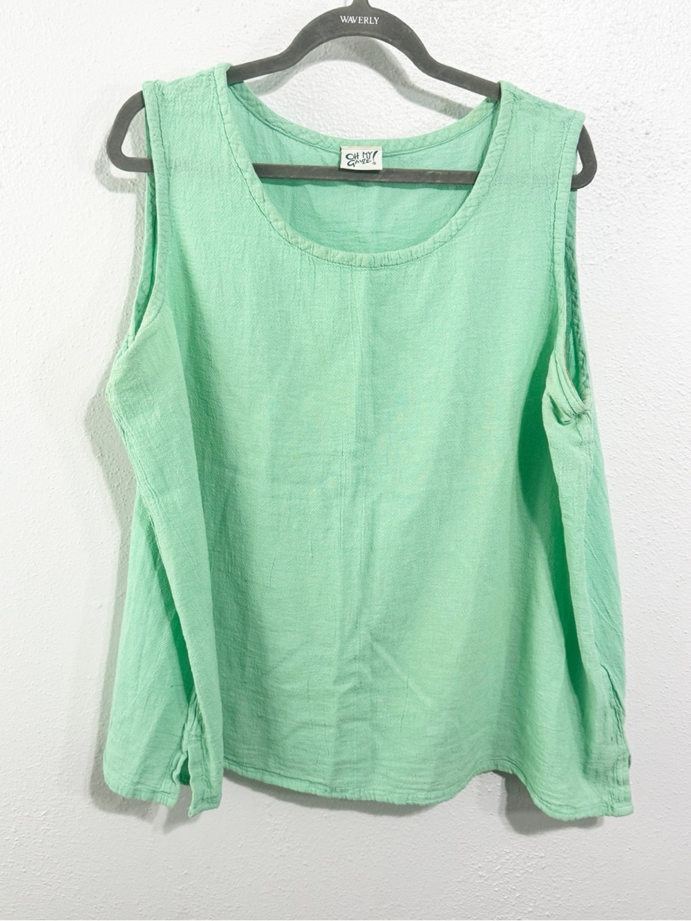 Oh My Gauze! Mint Green Sleeveless Gauze Tank Top size /3